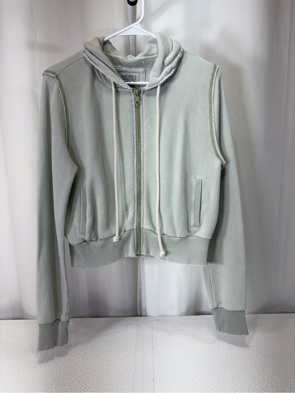 American Eagle Outfitters Sage Green Zip Hoodie 4270